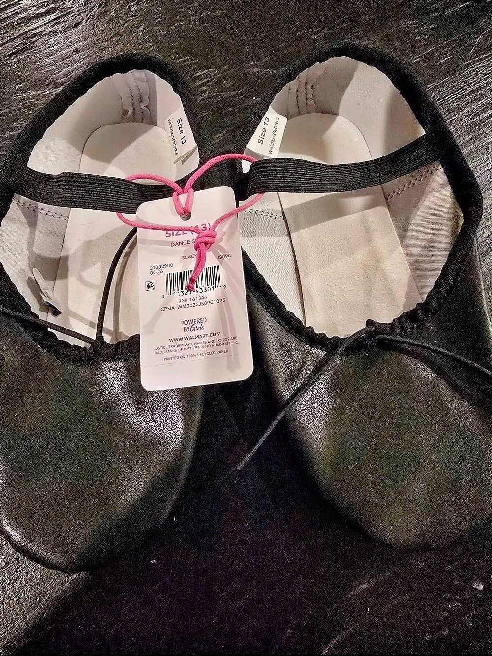 Justice Dance-Gym Black Girls Size 13 NWT